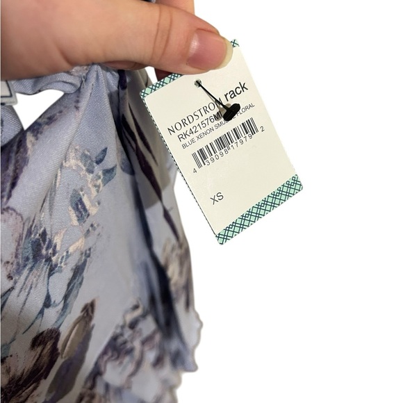 Susina Floral V-Neck Midi Dress in Purple Size XS - Picture 8 of 10